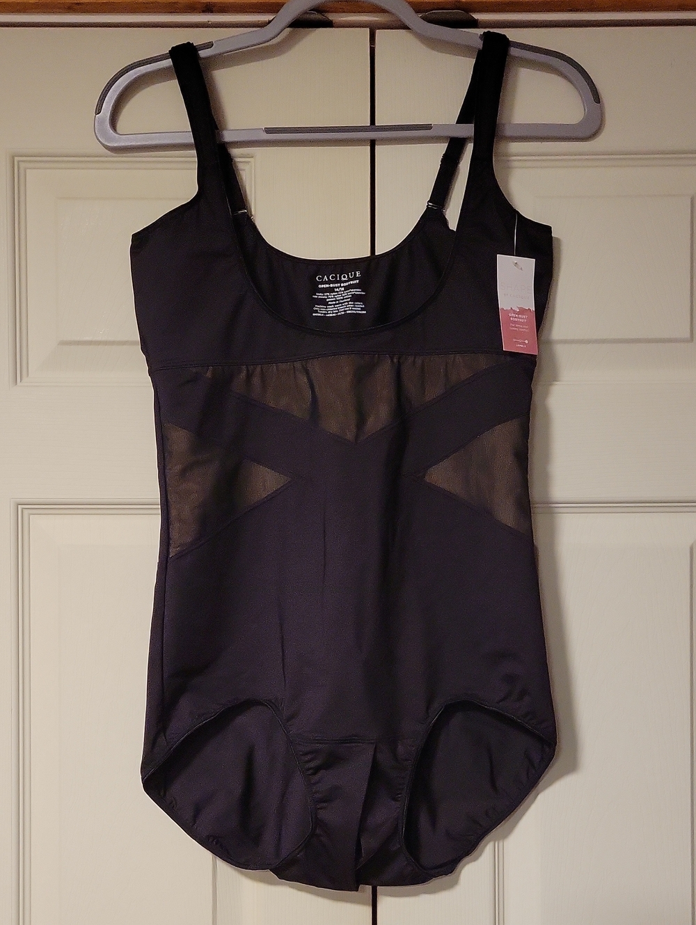 Cacique (14-16) Open-Bust Bodysuit Shaper, NWT (includes 2 NWOT slimmer briefs)
